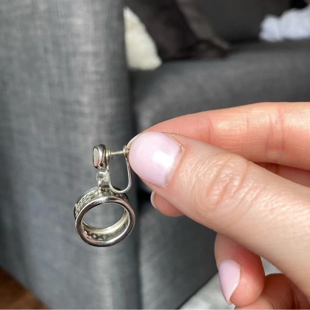 *2/$15* Vintage Silver Screw Back Earrings